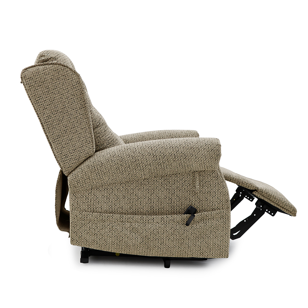Chenille Fabric Rise and Recliner Armchair - Sienna