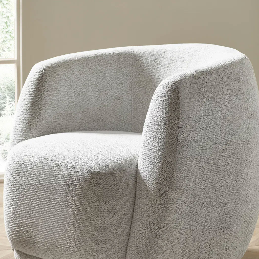 Chenille Fabric Swivel Accent Chair - Bowline