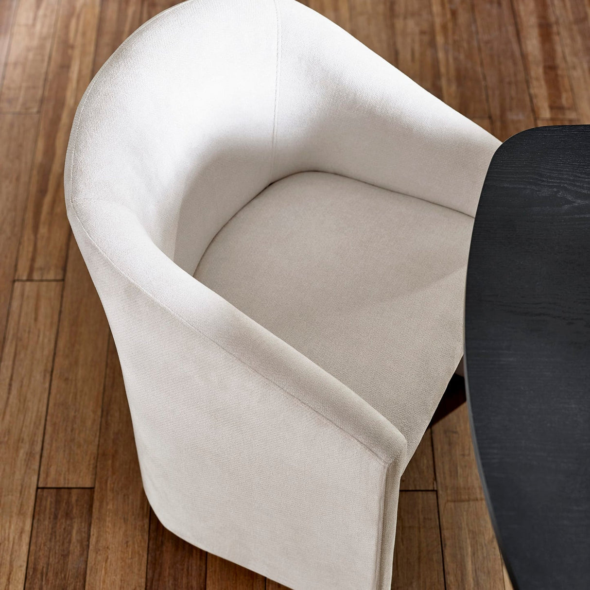 Chenille Fabric Tub Chair - Anthea