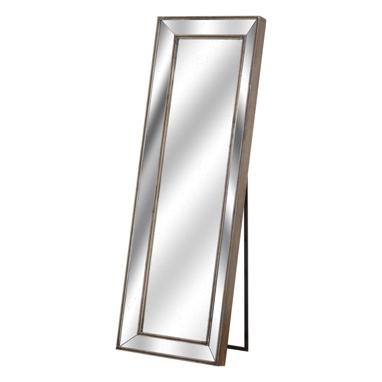Cheval Mirror Tall In Antique Wooden Frame - Augustus
