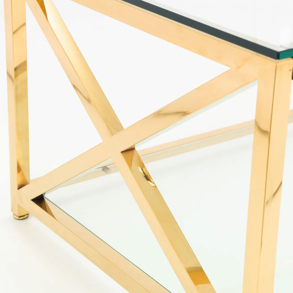 Clear Glass Coffee Table Rectangular - Miami