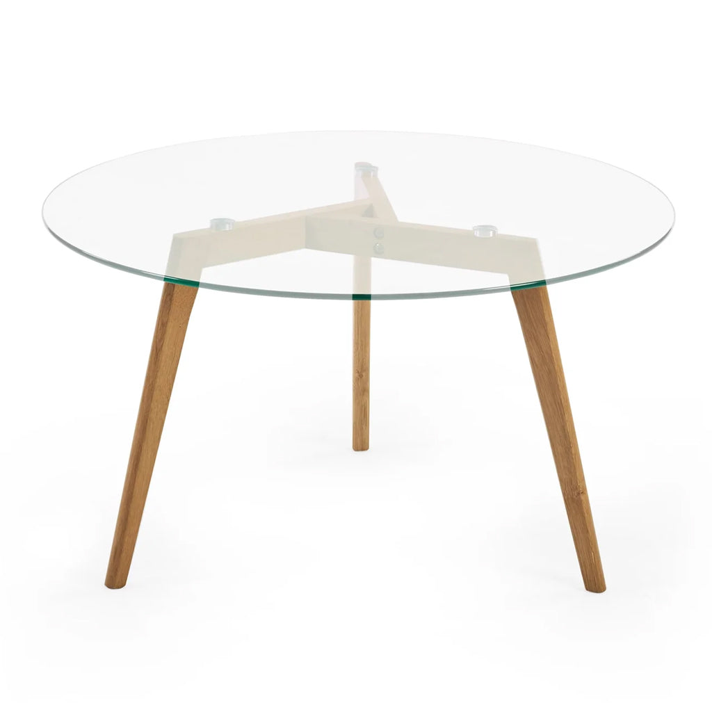 Clear Glass Coffee Table Round - Bryant