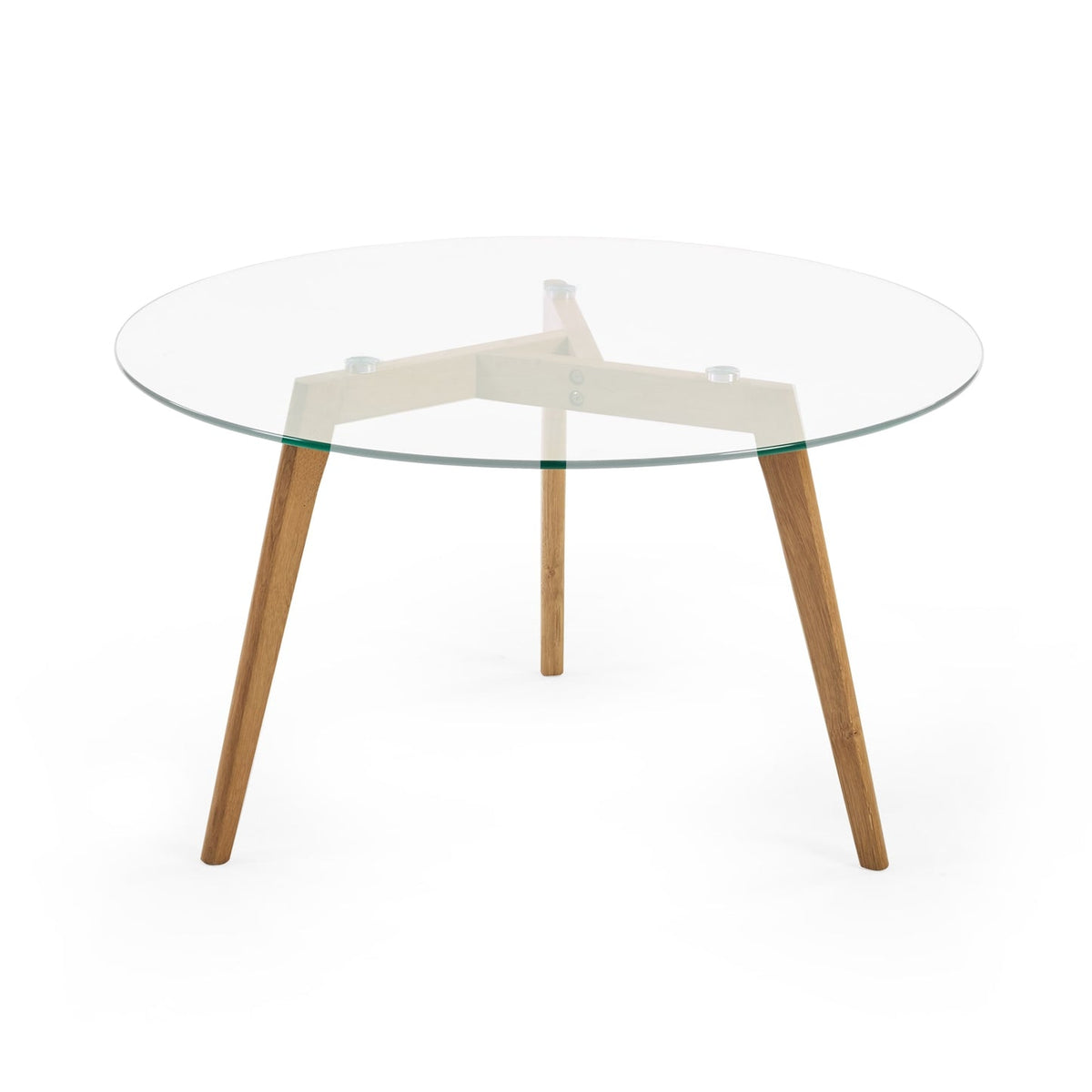Clear Glass Coffee Table Round - Bryant