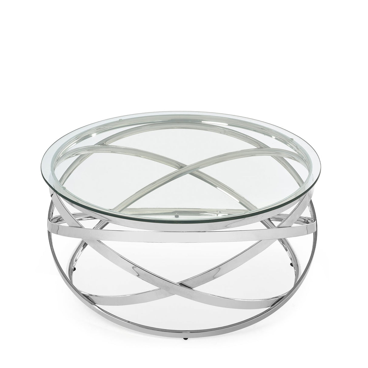 Clear Glass Coffee Table Round - Vienna