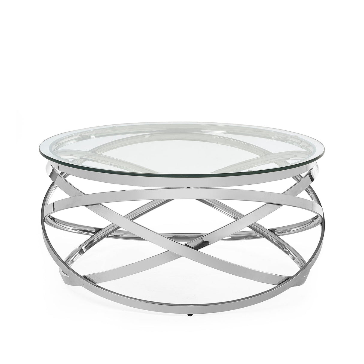 Clear Glass Coffee Table Round - Vienna