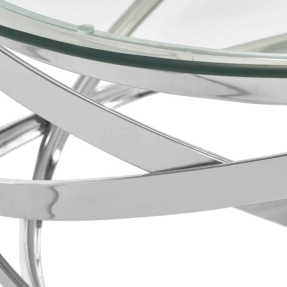 Clear Glass Coffee Table Round - Vienna