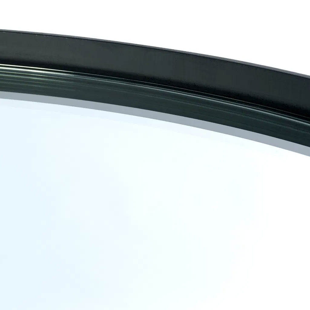 Clear Glass Coffee Table With Metal Frame Round - Franki