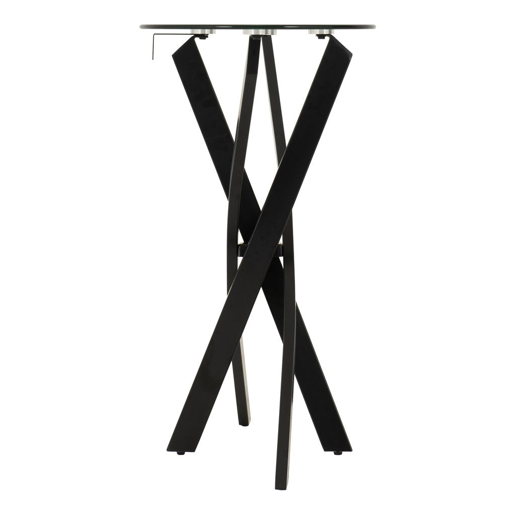 Clear Glass Console Table With Metal Legs - Sheldon