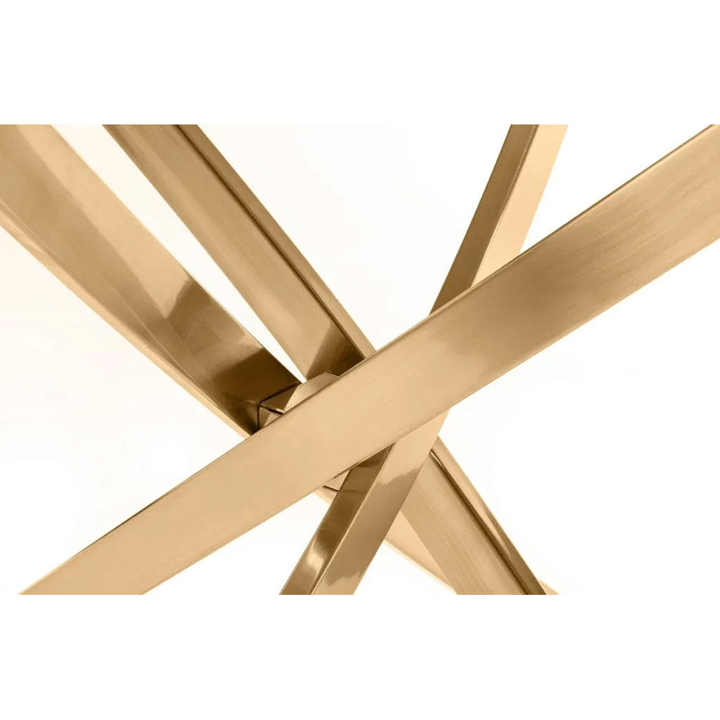 Clear Glass Dining Table for 4 People Round - Montero