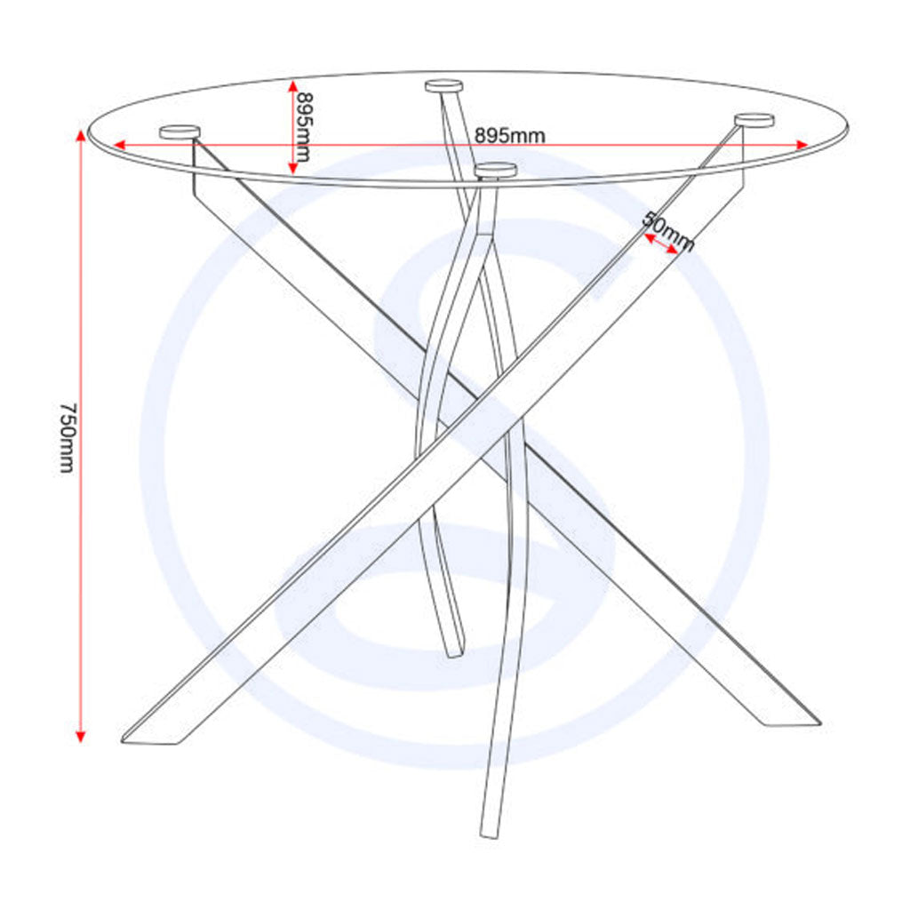 Clear Glass Dining Table With 4 Boucle Fabric Dining Chairs - Sheldon