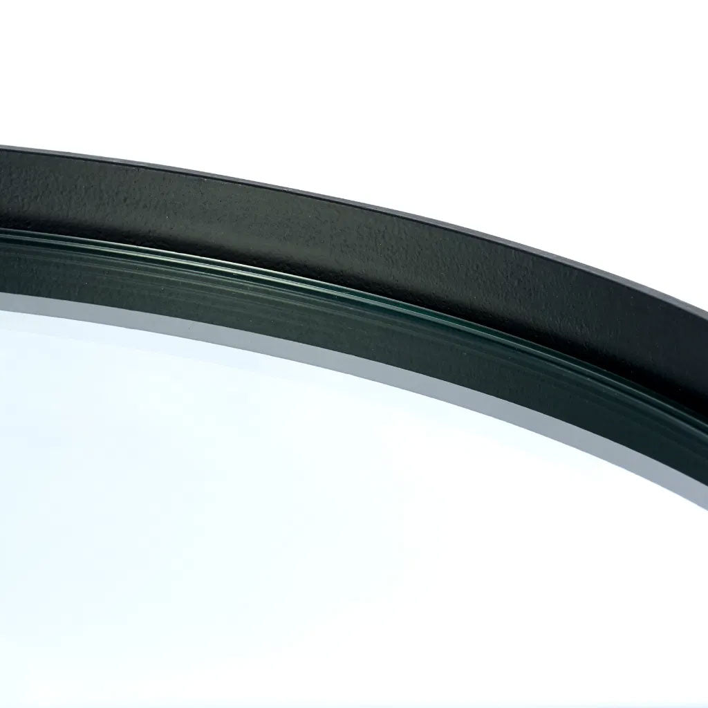 Clear Glass Lamp Table With Metal Frame Round - Franki