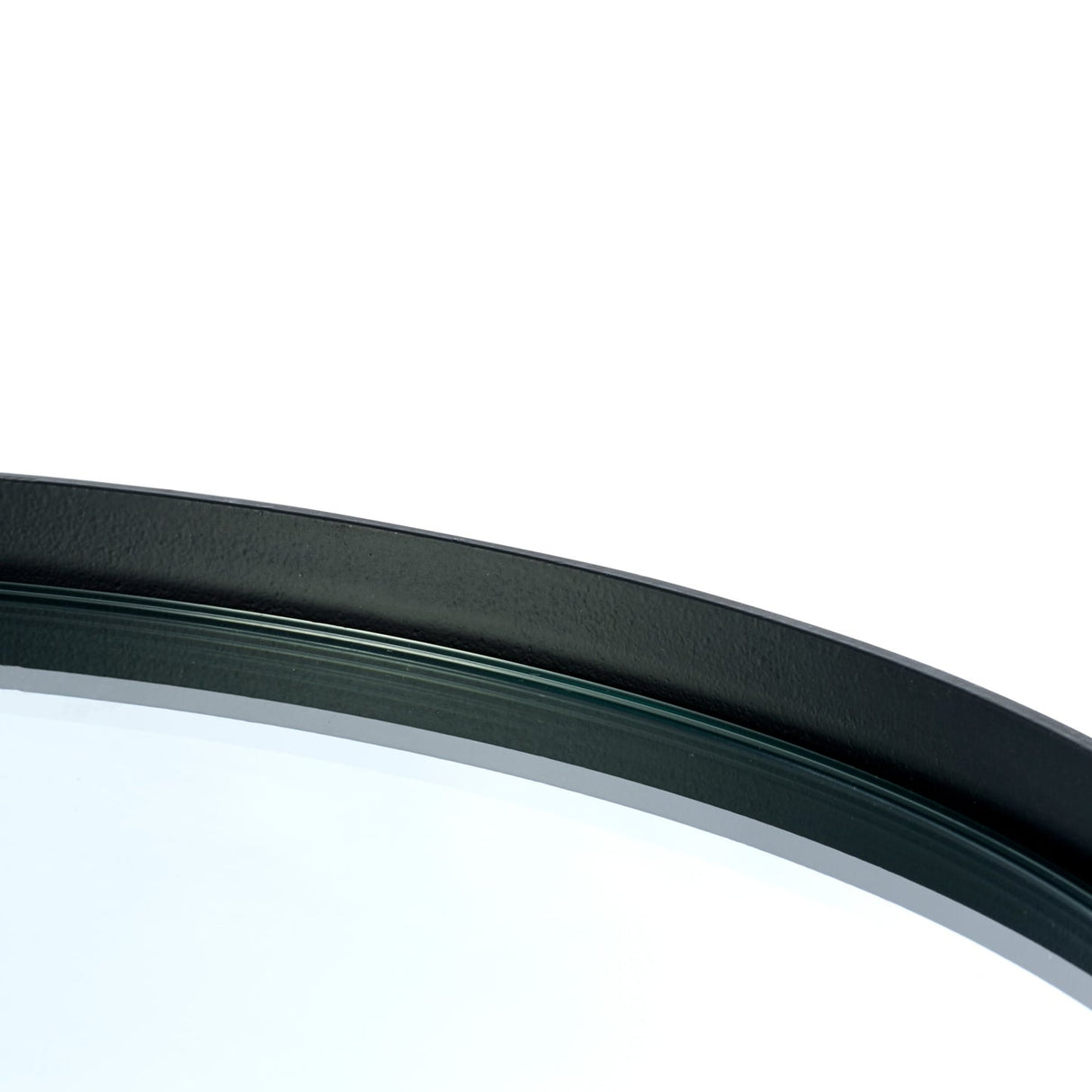 Clear Glass Lamp Table With Metal Frame Round - Franki