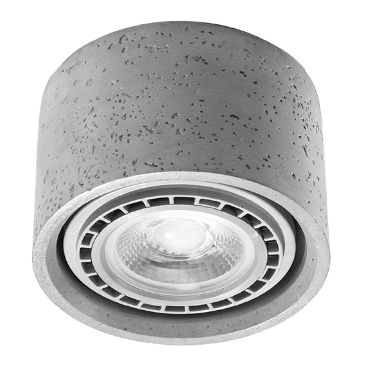 Concrete Ceiling Light With Basic Lamp - Persian Indigo