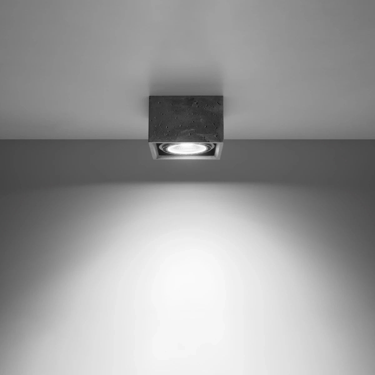 Concrete Ceiling Light With Quatro Lamp - Persian Indigo