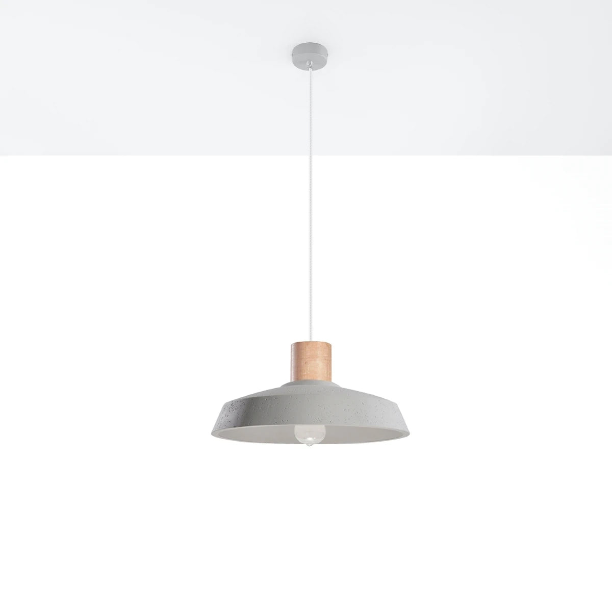Concrete Pendant Light With Afra Lamp - Persian Indigo