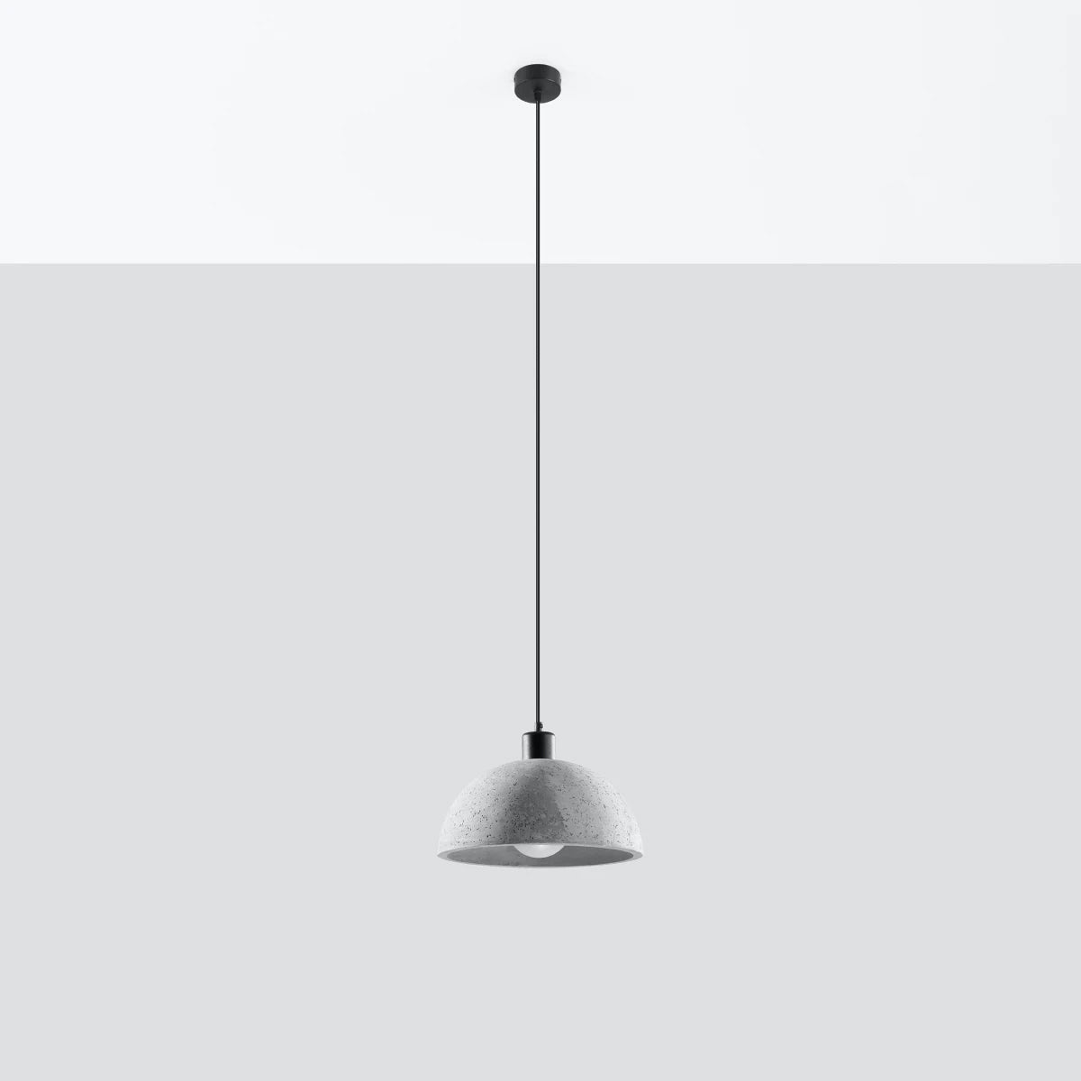 Concrete Pendant Light With Pablito Lamp - Persian Indigo