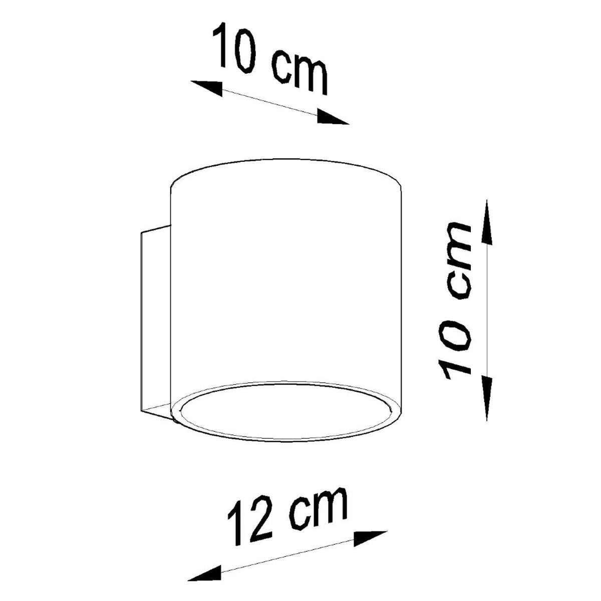 Concrete Wall Light With Orbis Lamp - Persian Indigo