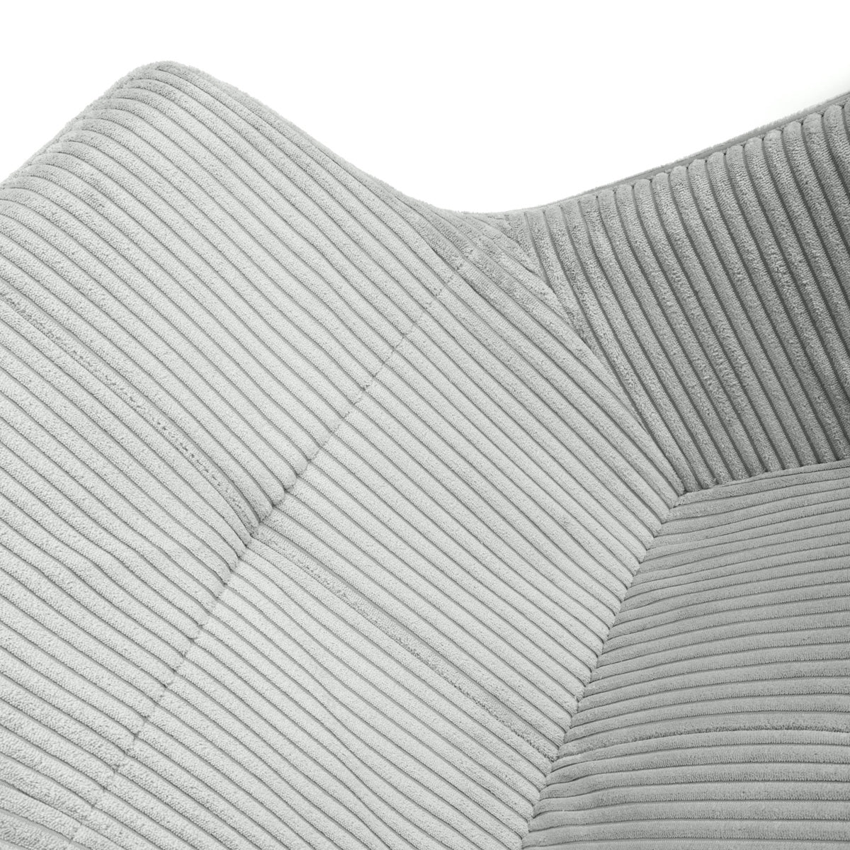 Corduroy Fabric Dining Chairs in Set Of 2 With Black Metal Legs - Denver