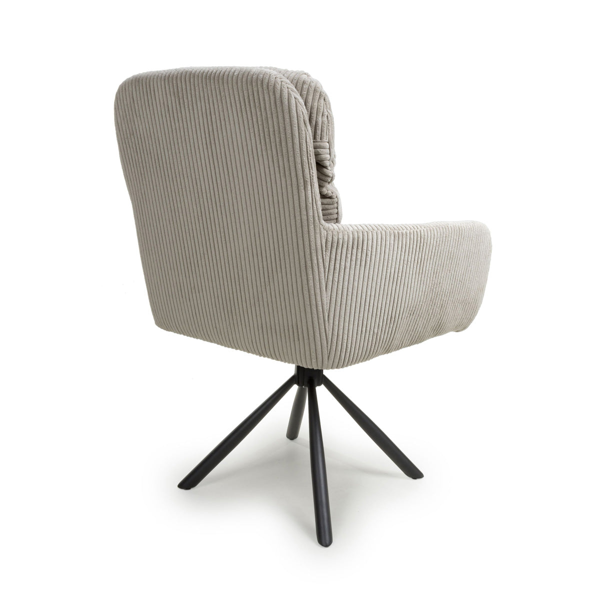 Corduroy Fabric Dining Chairs in Set Of 2 With Swivel Function - Cassidy