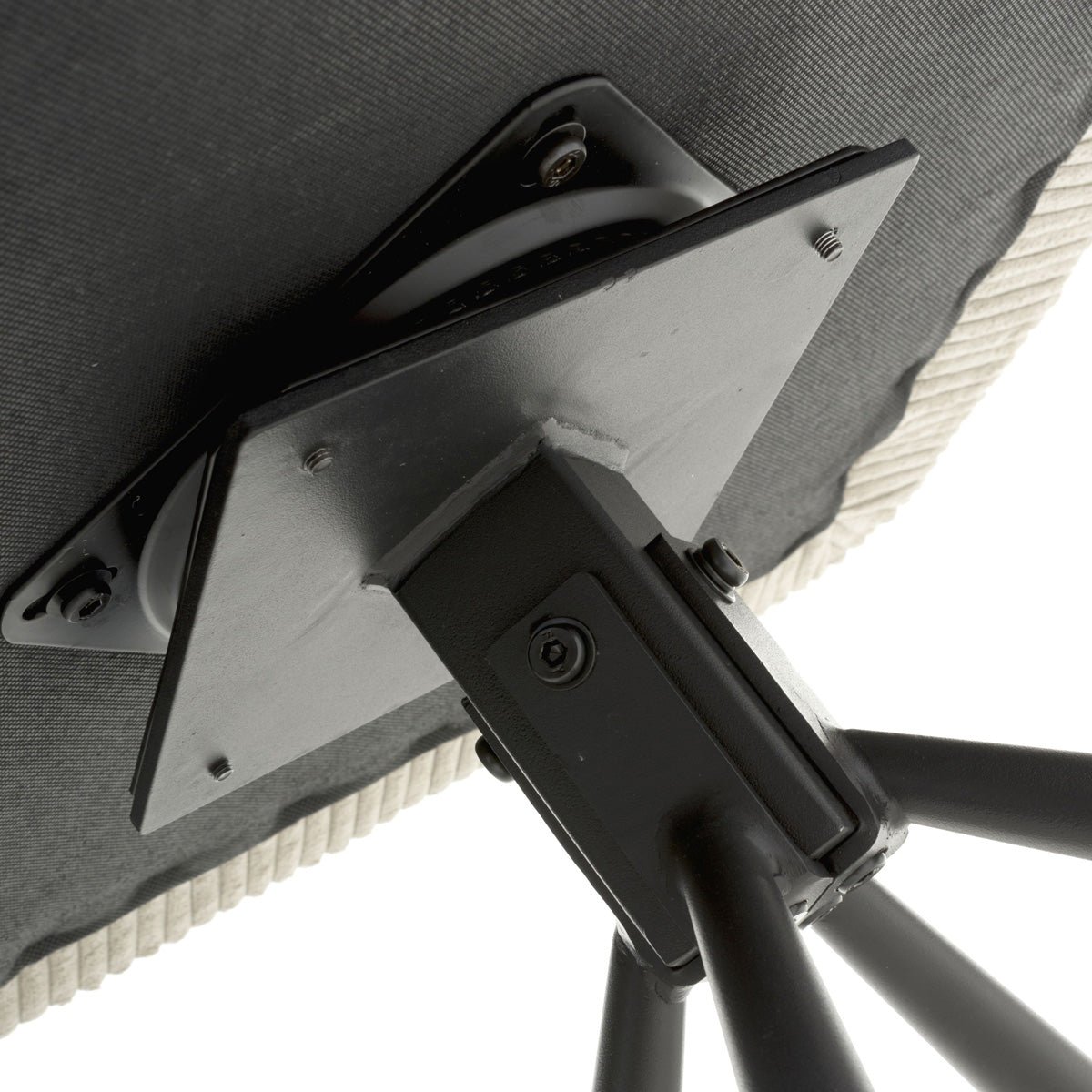 Corduroy Fabric Dining Chairs in Set Of 2 With Swivel Function - Cassidy