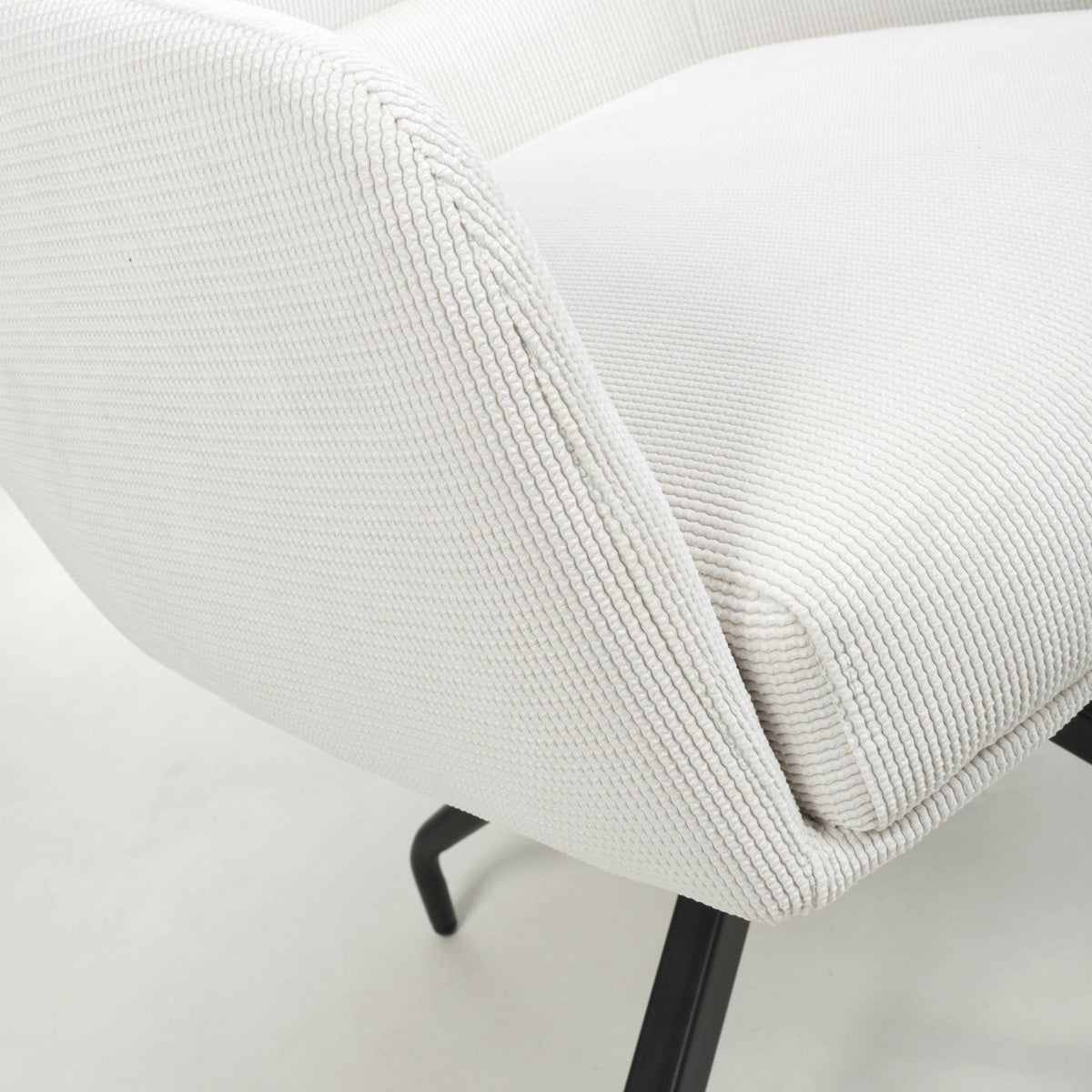 Corduroy Fabric Dining Chairs in Set Of 2 With Swivel Function - Artemis