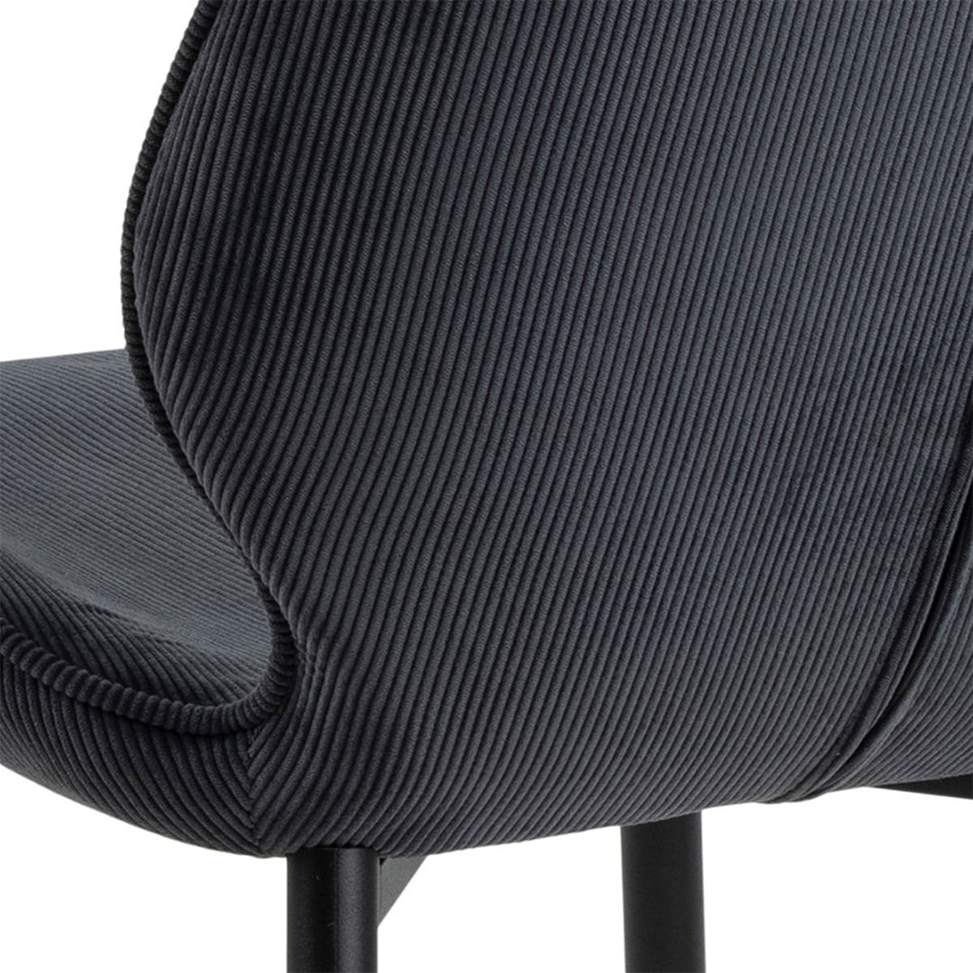Corduroy Fabric Dining Chairs in Set of 4 - Femke