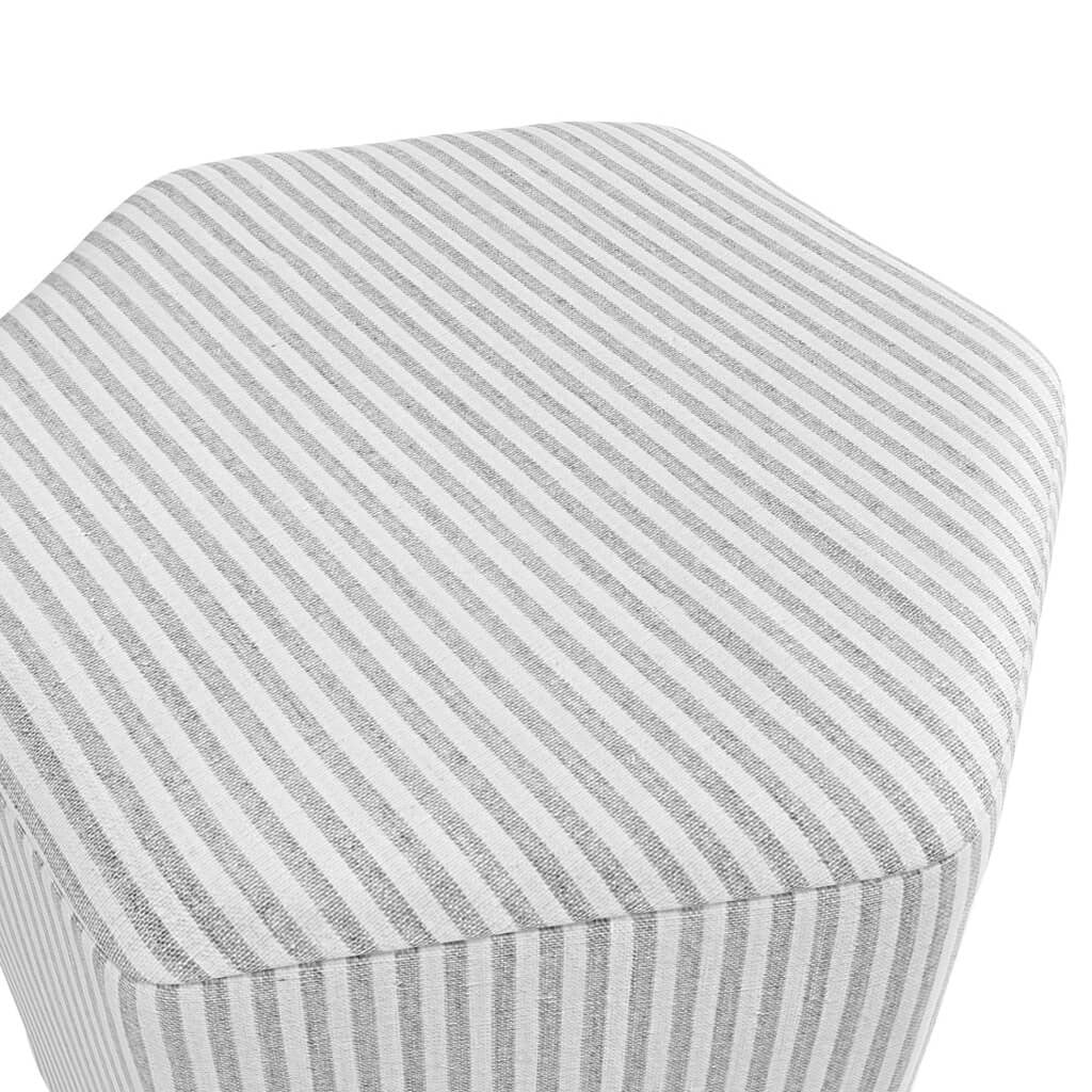 Cotton Blend Fabric Stool Hexagonal - Harbour