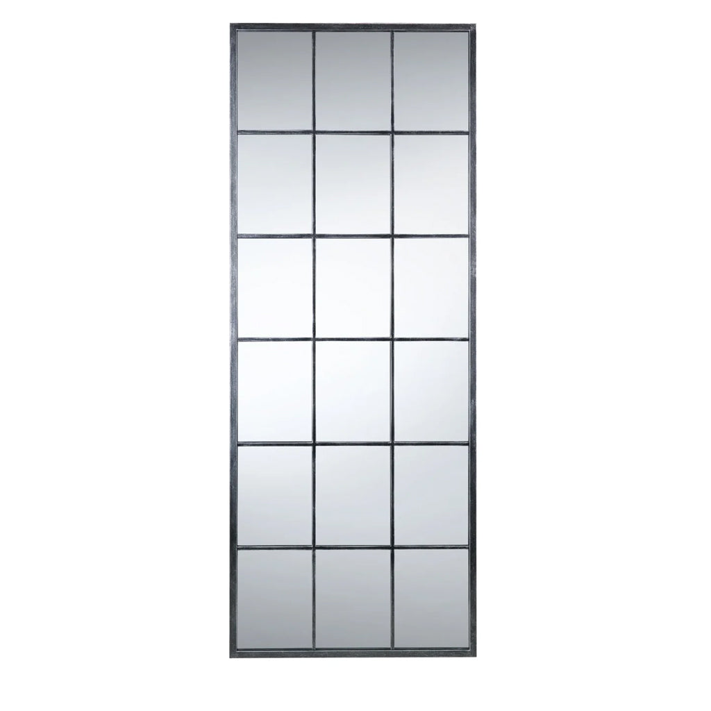 Dressing Mirror in Window Design Large With Metal Frame - Somma