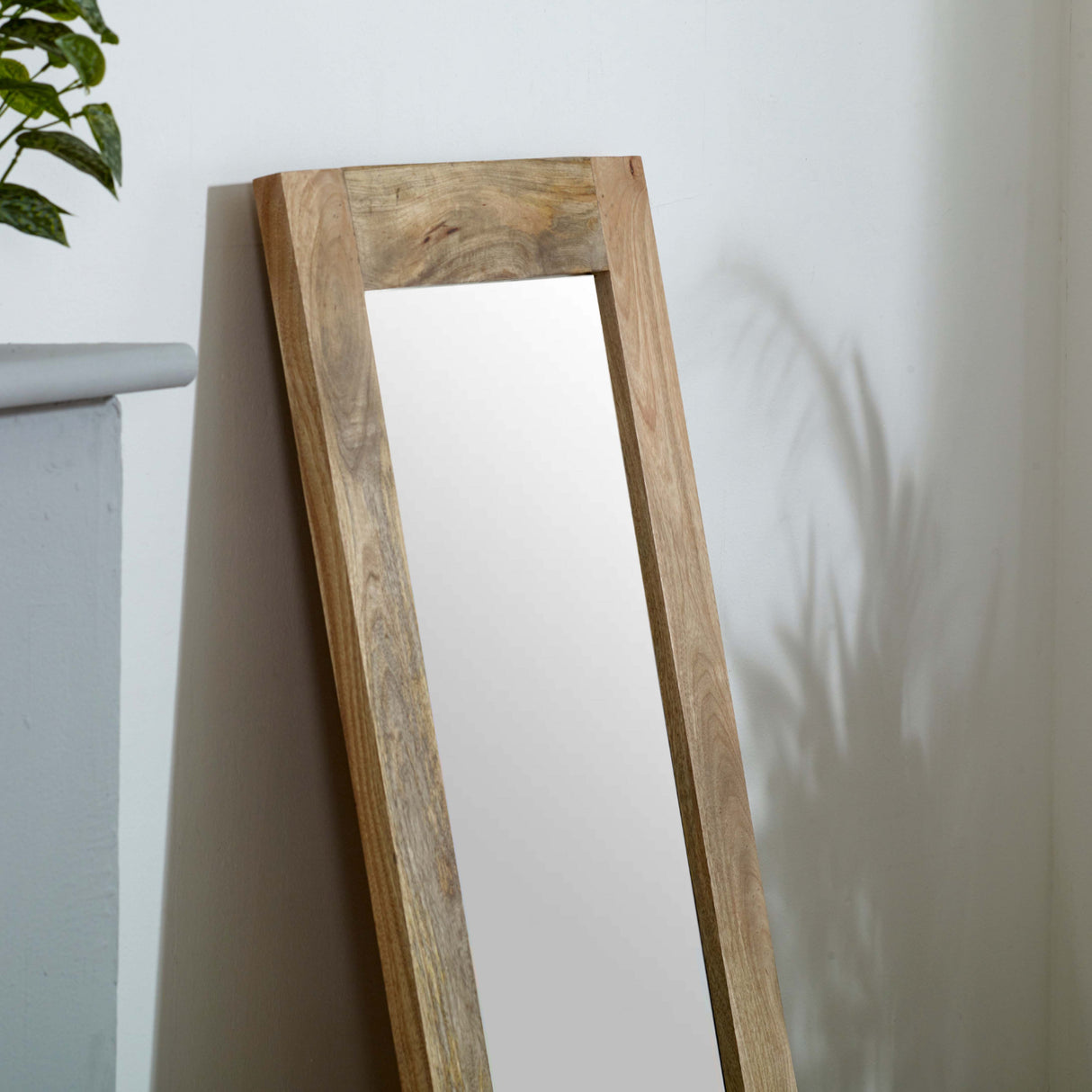 Extra Long Mirror Free Standing In Solid Reclaimed Wood Frame - Surrey