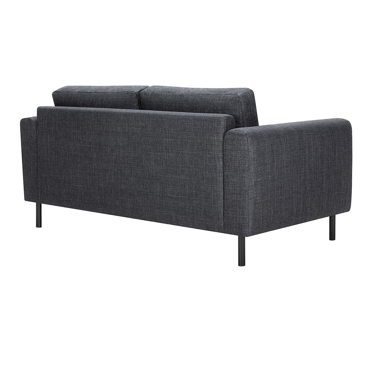 Fabric 2 + 2 Seater Sofa Set With Matt Black Steel Legs - Omaha