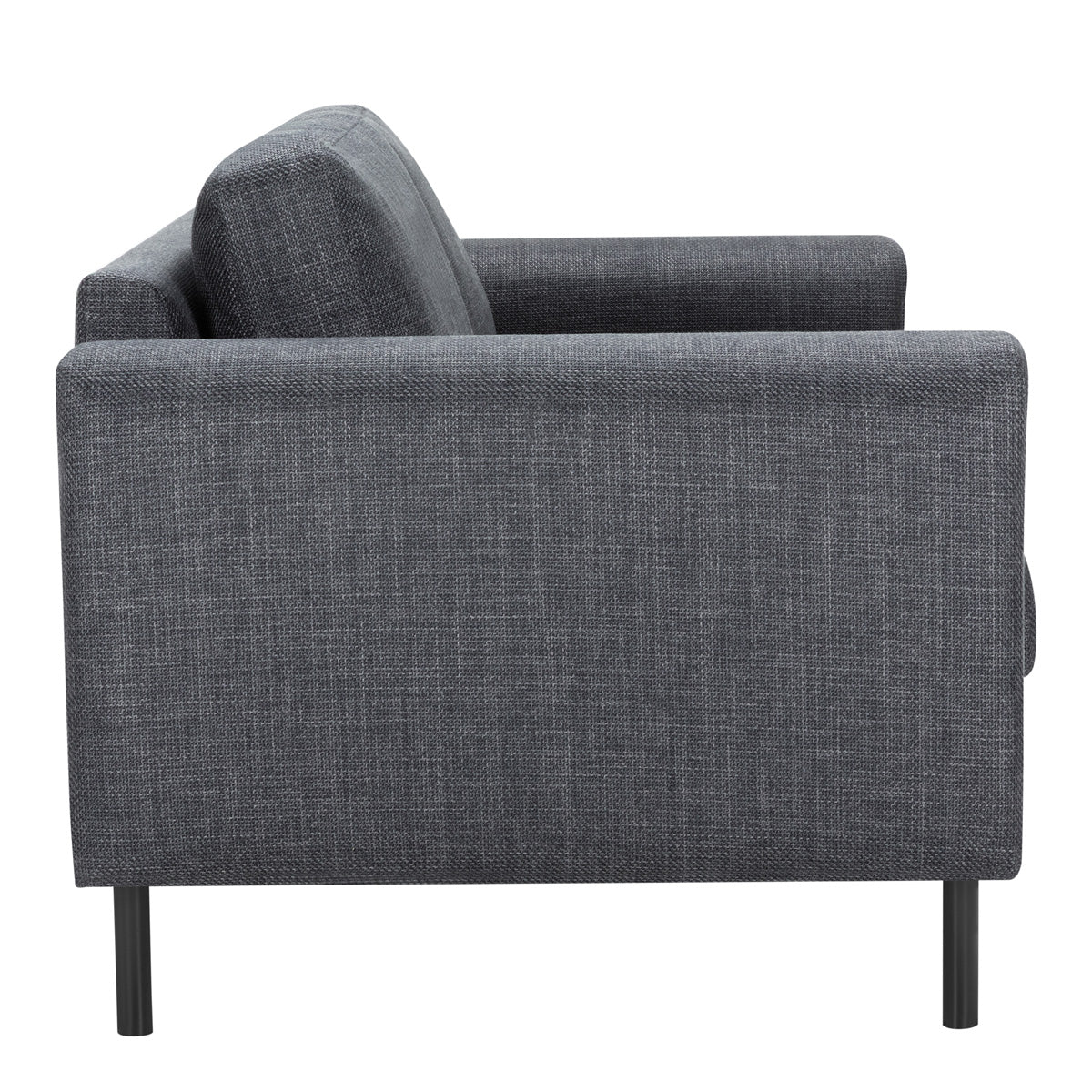 Fabric 2 + 2 Seater Sofa Set With Matt Black Steel Legs - Omaha