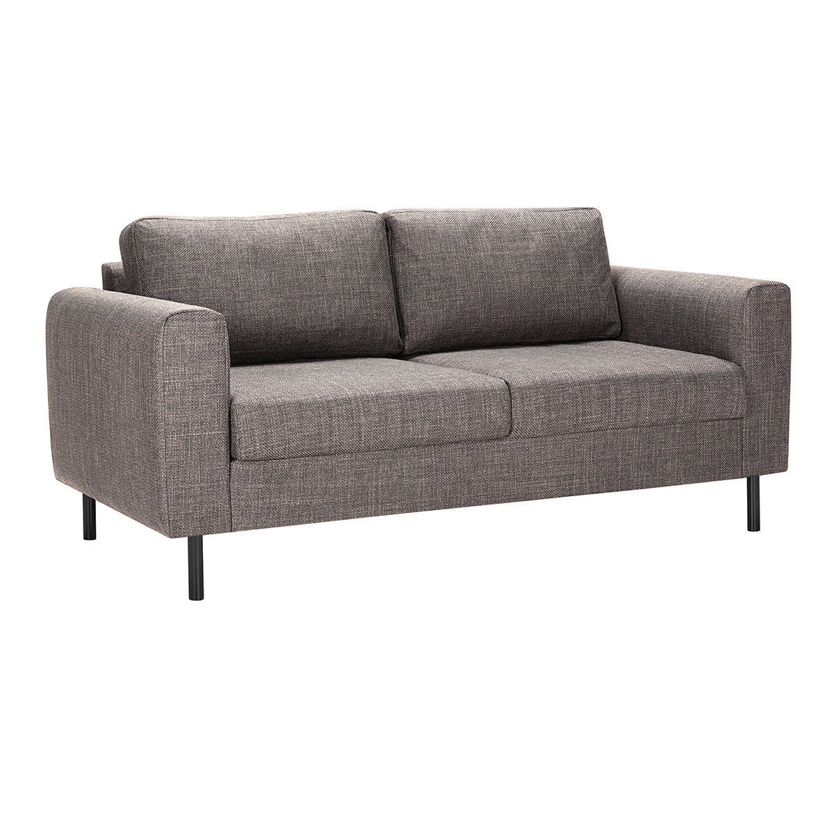 Fabric 2 + 2 Seater Sofa Set With Matt Black Steel Legs - Omaha