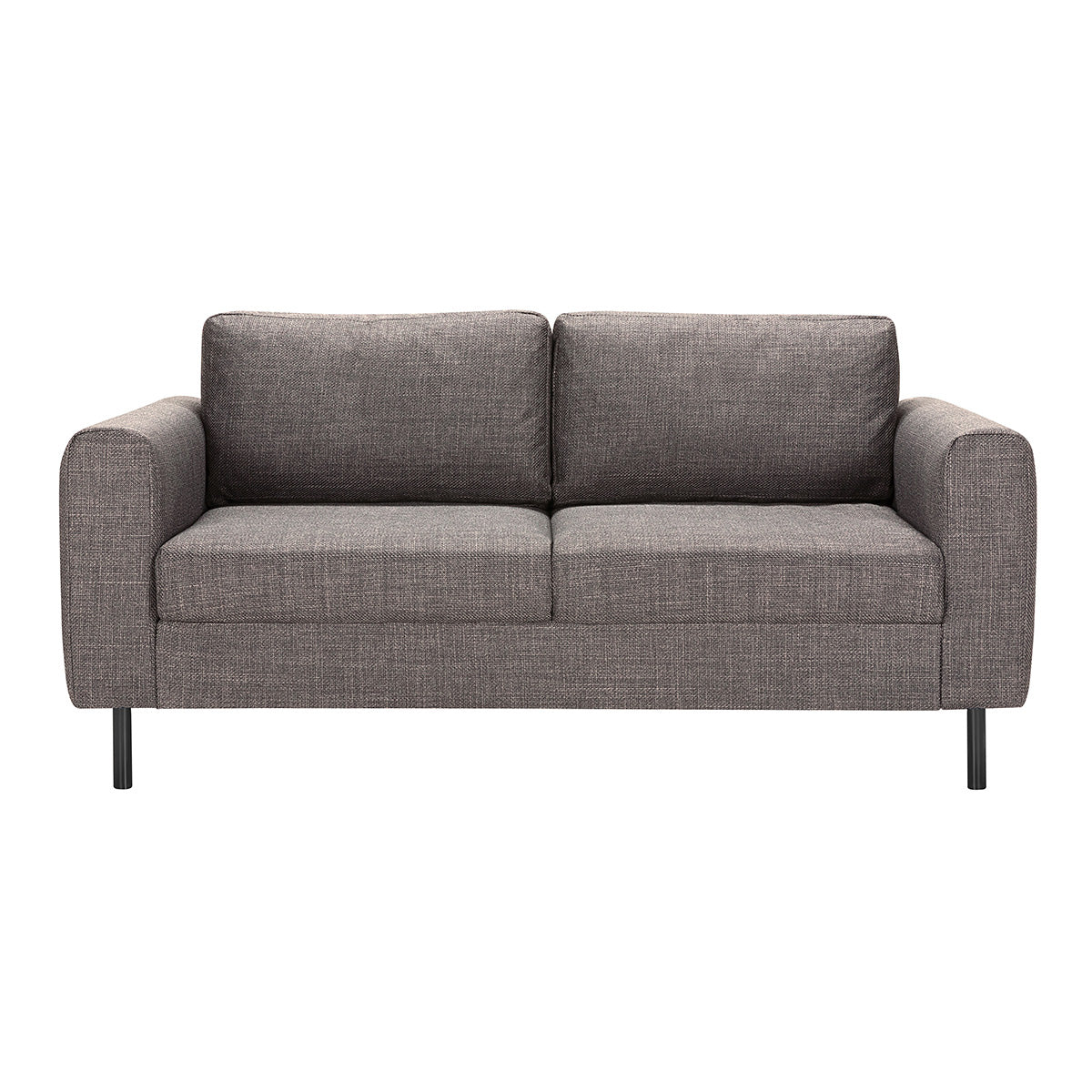 Fabric 2 + 2 Seater Sofa Set With Matt Black Steel Legs - Omaha