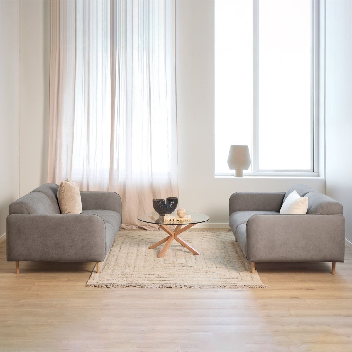 Fabric 2 + 2 Seater Sofa Set - Westham