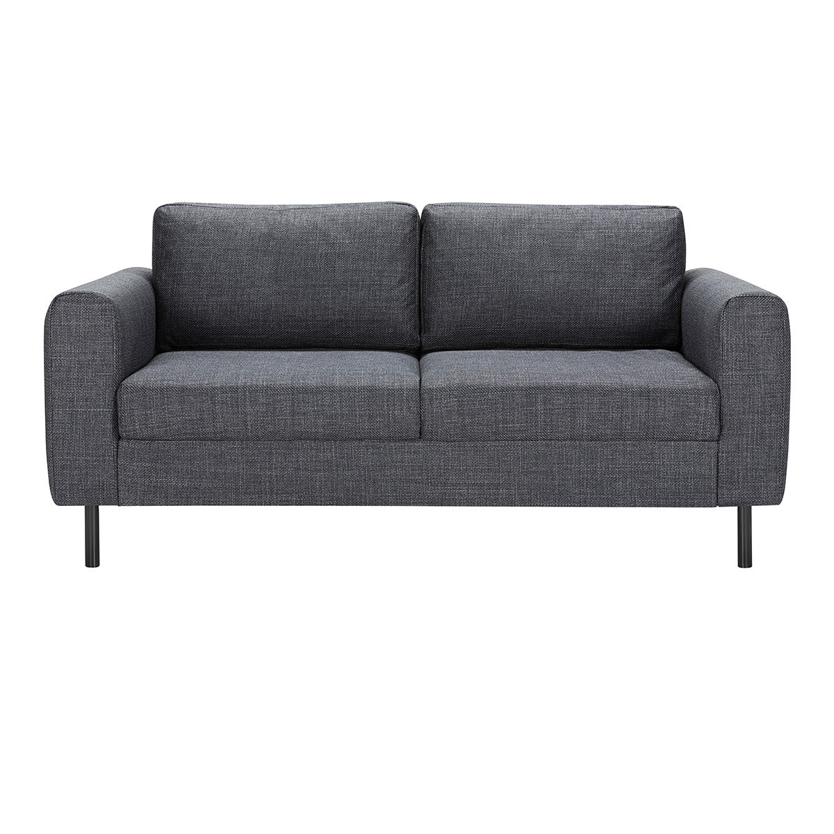 Fabric 2 + 3 Seater Sofa Set With Matt Black Steel Legs - Omaha