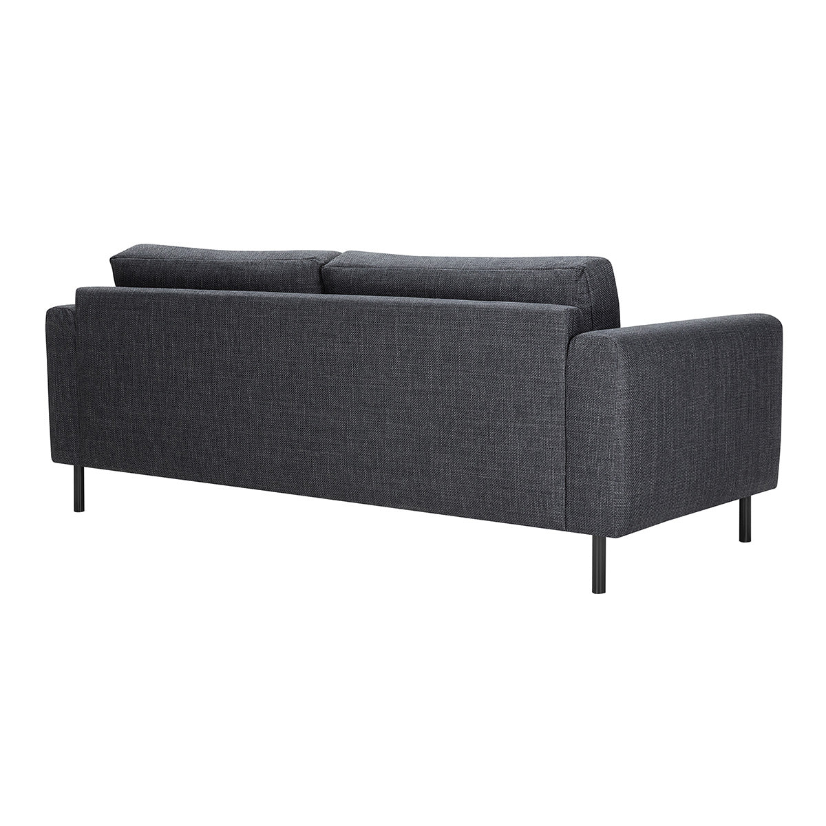 Fabric 2 + 3 Seater Sofa Set With Matt Black Steel Legs - Omaha