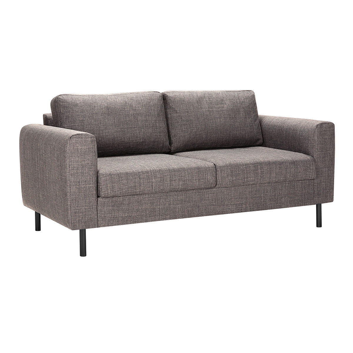 Fabric 2 + 3 Seater Sofa Set With Matt Black Steel Legs - Omaha