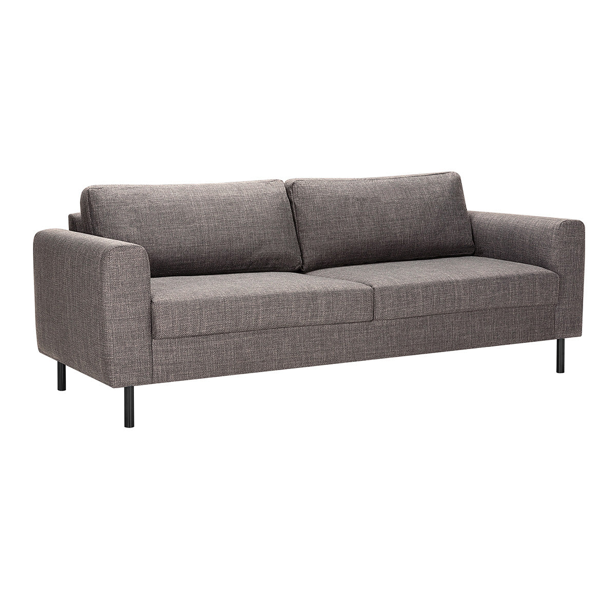 Fabric 2 + 3 Seater Sofa Set With Matt Black Steel Legs - Omaha