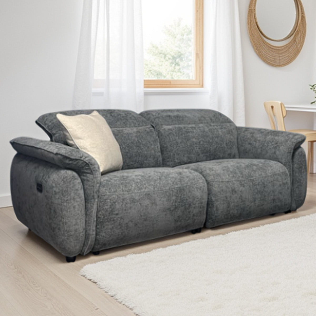 Fabric 2 Seater Sofa Electric Recliner - Chelsea