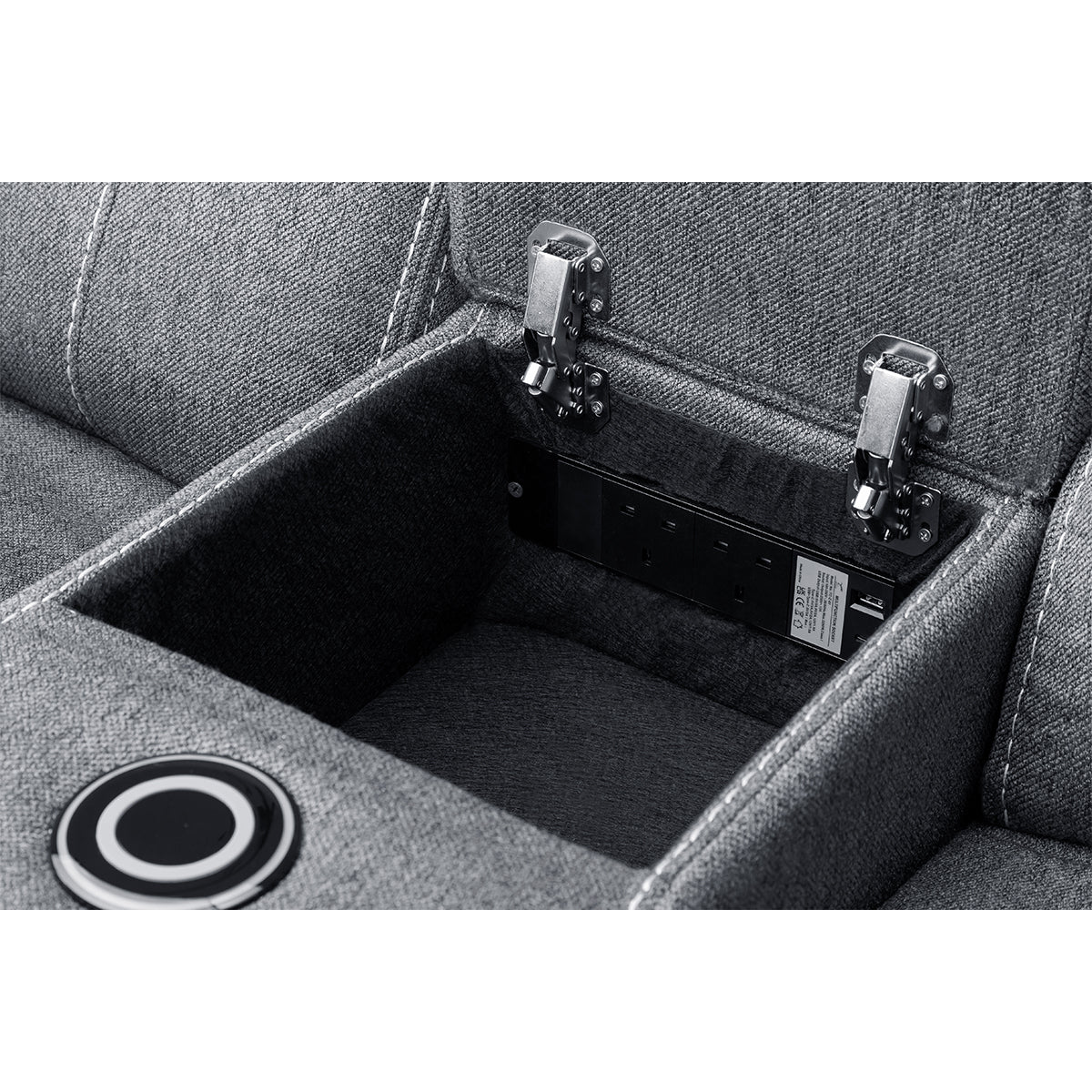 Fabric 2 Seater Sofa Electric Recliner - Galaxy Tech