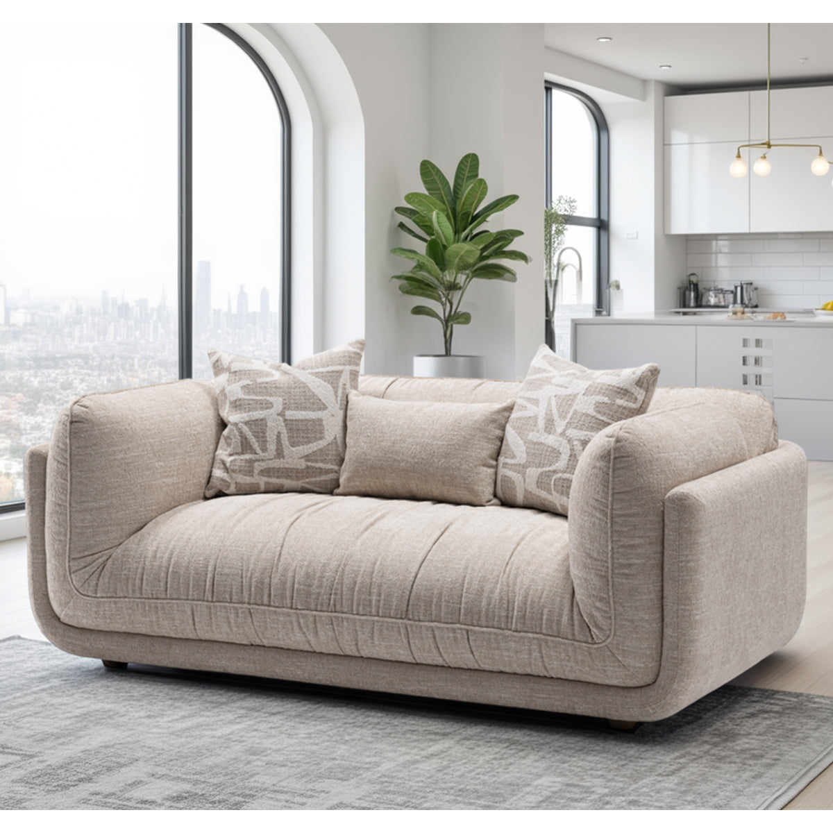 Fabric 2 Seater Sofa - Oxford