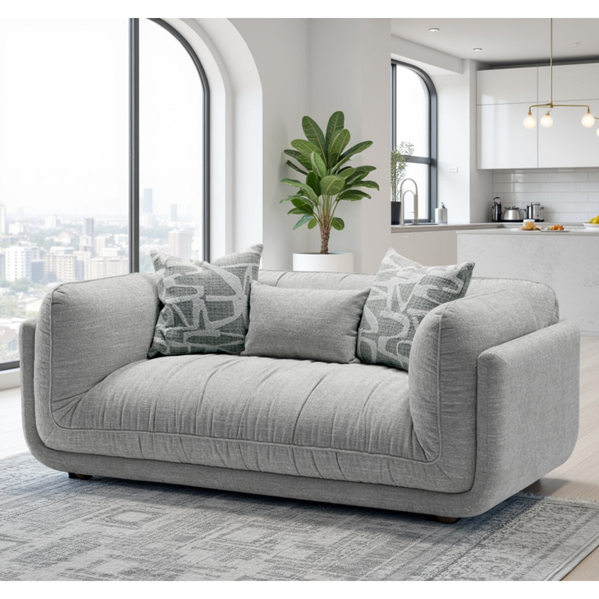 Fabric 2 Seater Sofa - Oxford