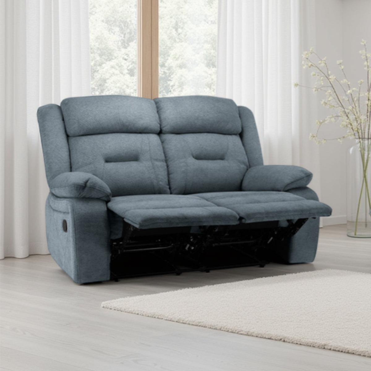 Fabric 2 Seater Sofa Recliner - Novie