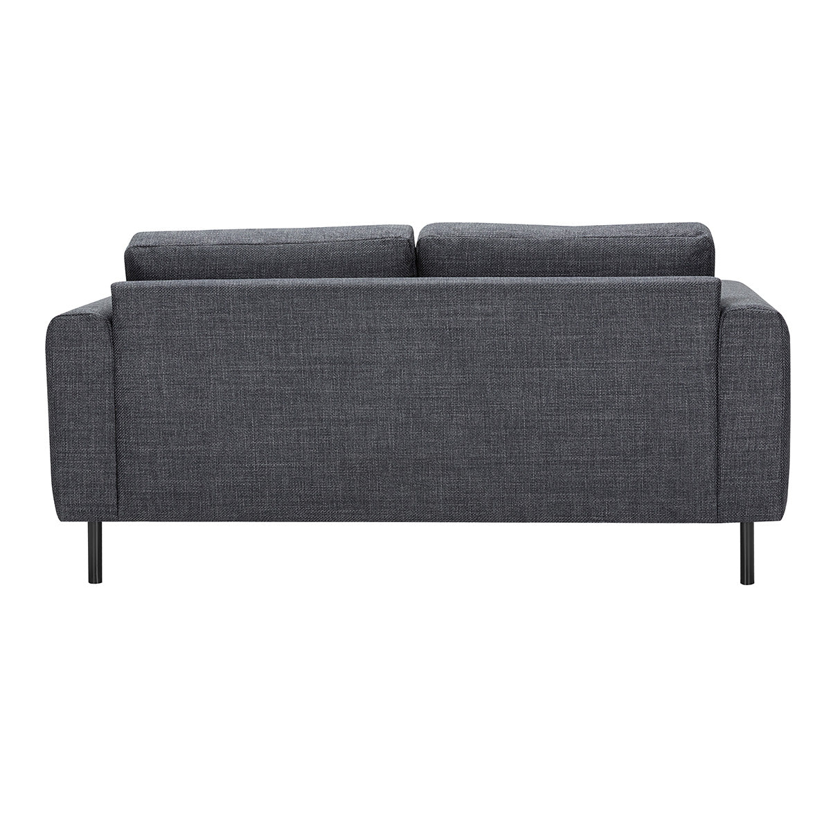 Fabric 2 Seater Sofa Set With Matt Black Steel Legs - Omaha