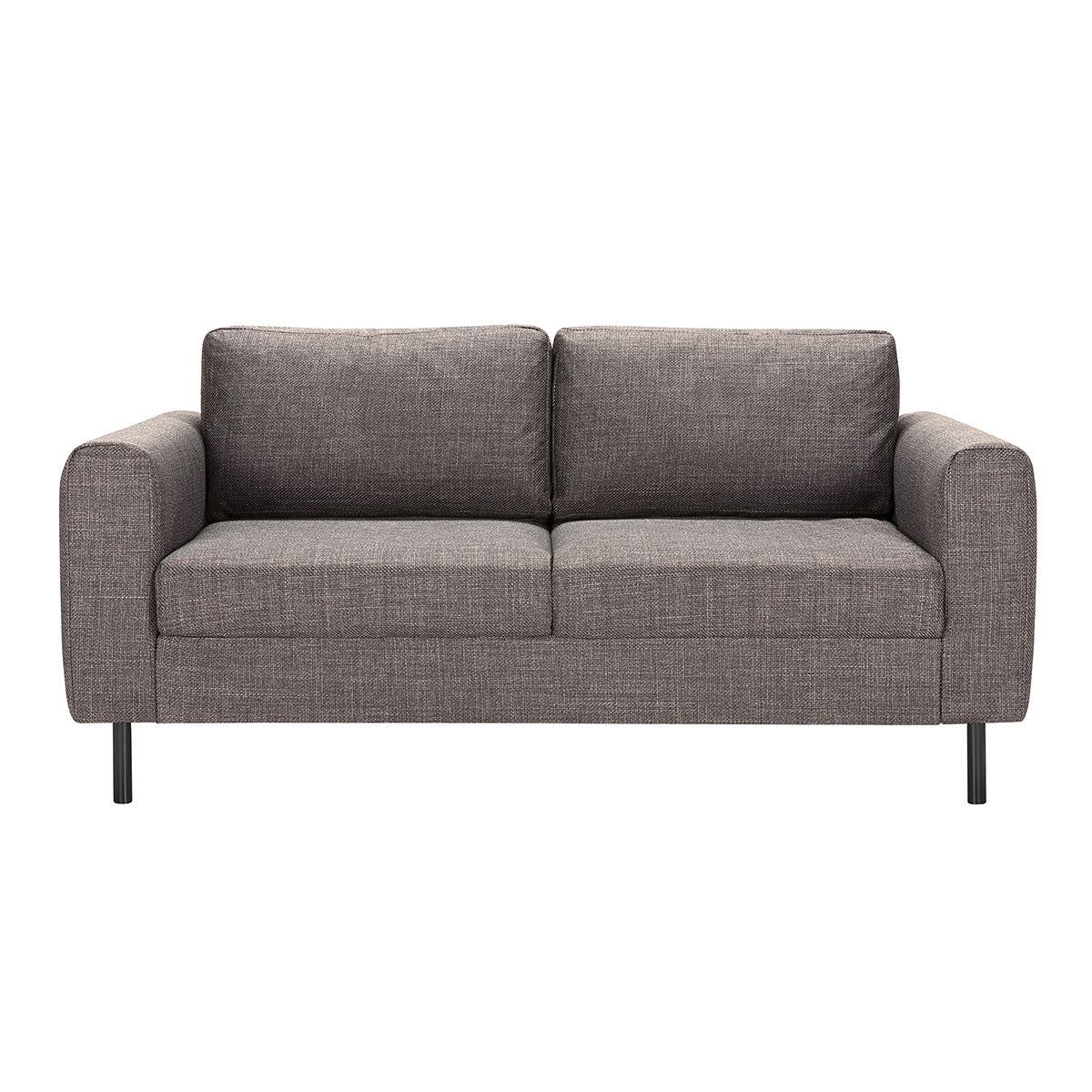 Fabric 2 Seater Sofa Set With Matt Black Steel Legs - Omaha