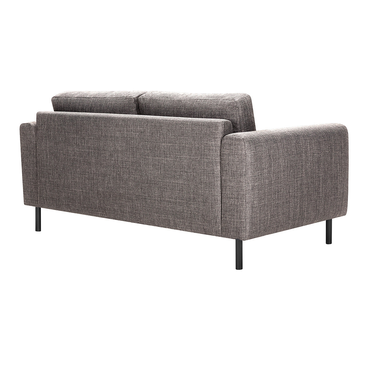 Fabric 2 Seater Sofa Set With Matt Black Steel Legs - Omaha