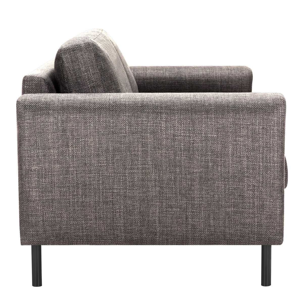 Fabric 2 Seater Sofa Set With Matt Black Steel Legs - Omaha