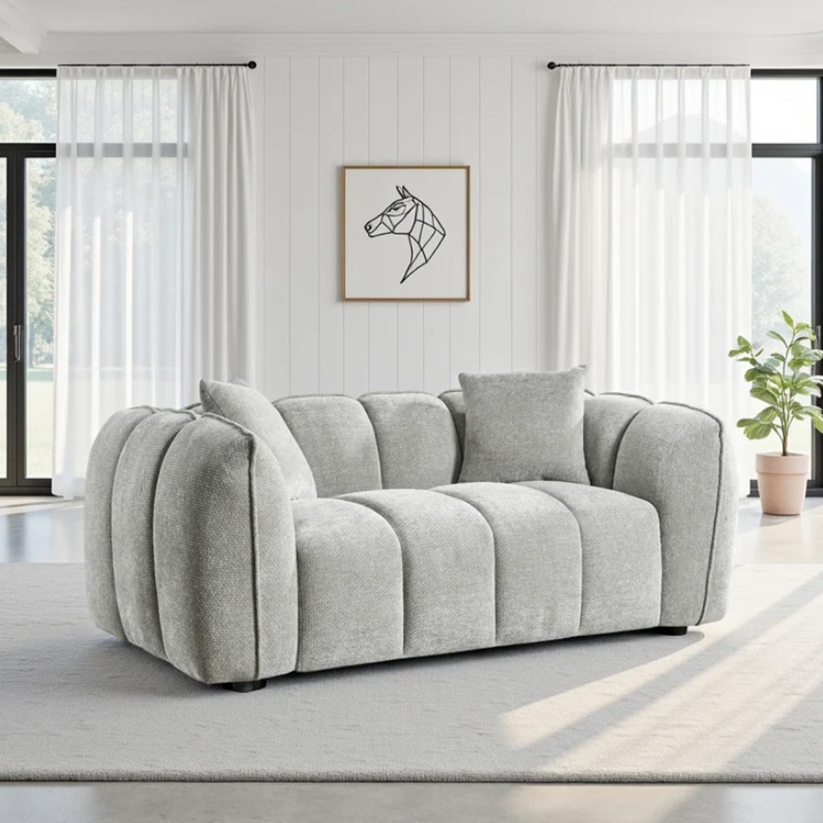 Fabric 2 Seater Sofa - Venice
