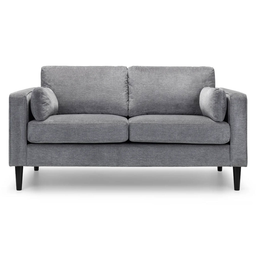 Fabric 2 Seater Sofa With Black Legs - Hayward