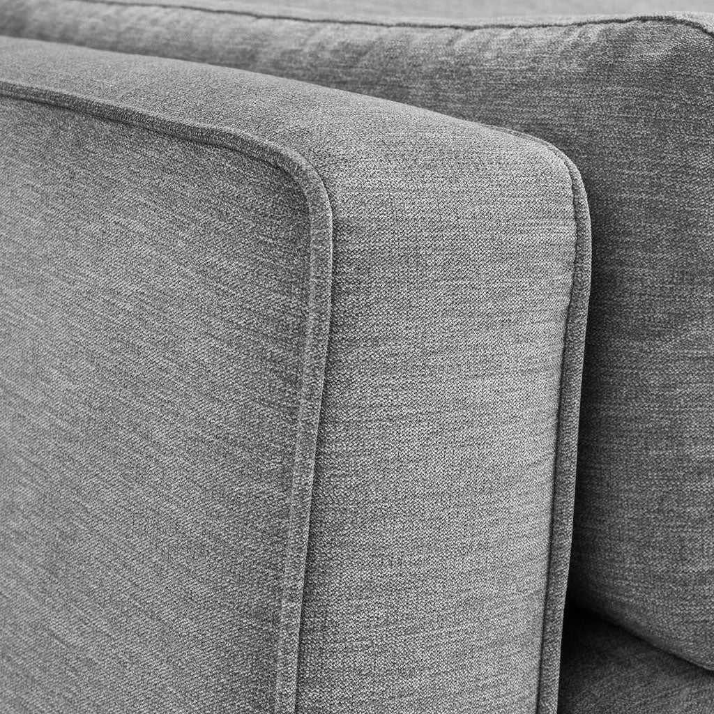 Fabric 2 Seater Sofa With Black Legs - Hayward